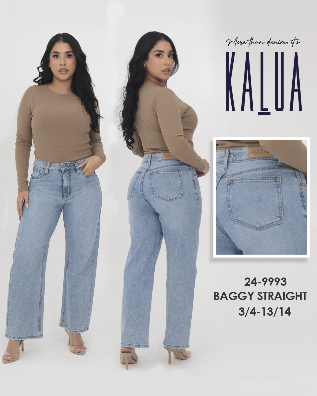 JEANS DAMA BAGGY STRAIGHT PETITE 24-9993 KALUA