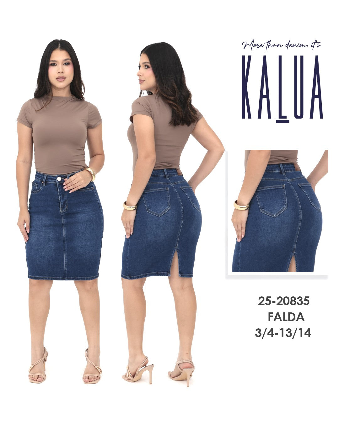 FALDA LONA MIDI 25-20835 KALUA
