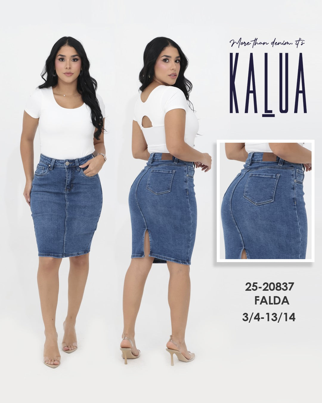 FALDA LONA MIDI 25-20837 KALUA