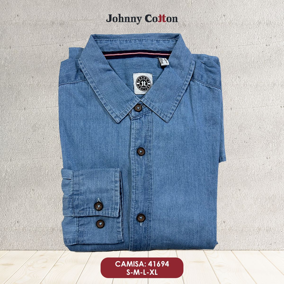 CAMISA ML DENIM JC CELESTE