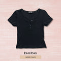 BLUSA MODA CROP TOP BEBE BLS522 / NEGRO