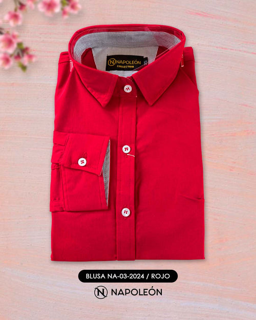 Blusa Napoleon M/L 03-2024 / Rojo