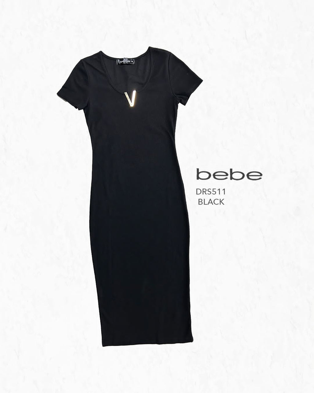 VESTIDO LARGO BBDRS511 BEBE NEGRO