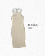 VESTIDO LARGO BBDRS512 BEBE BEIGE