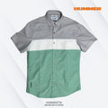 CAMISA MC HUMMER 377A GRIS/BLANCO/VERDE
