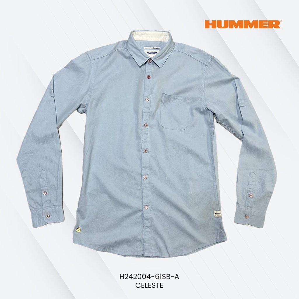 CAMISA ML HUMMER 0461WH CELESTE