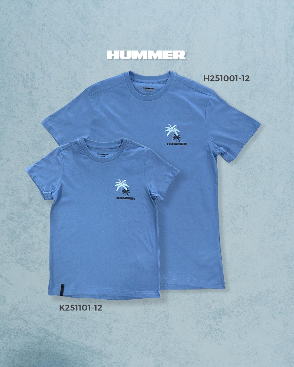 PLAYERA MODA HUMMER H251001-12 CELESTE/PALMERA