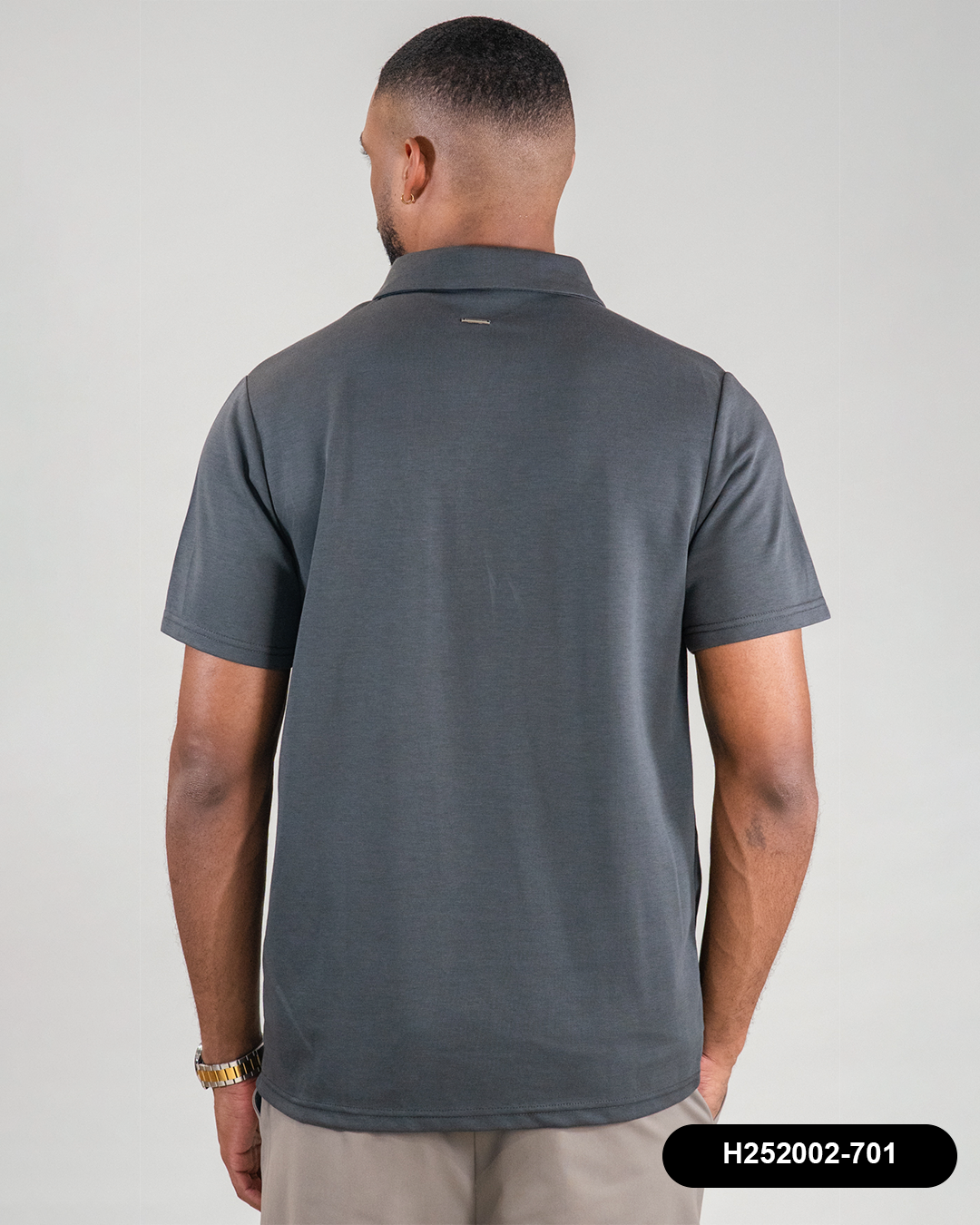 HS GT PLAYERA POLO JERSEY HUMMER H252002-701 GRIS PLOMO