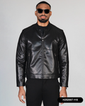 JACKET DE CUERO HOMBRE HUMMER H252007-115 NEGRO