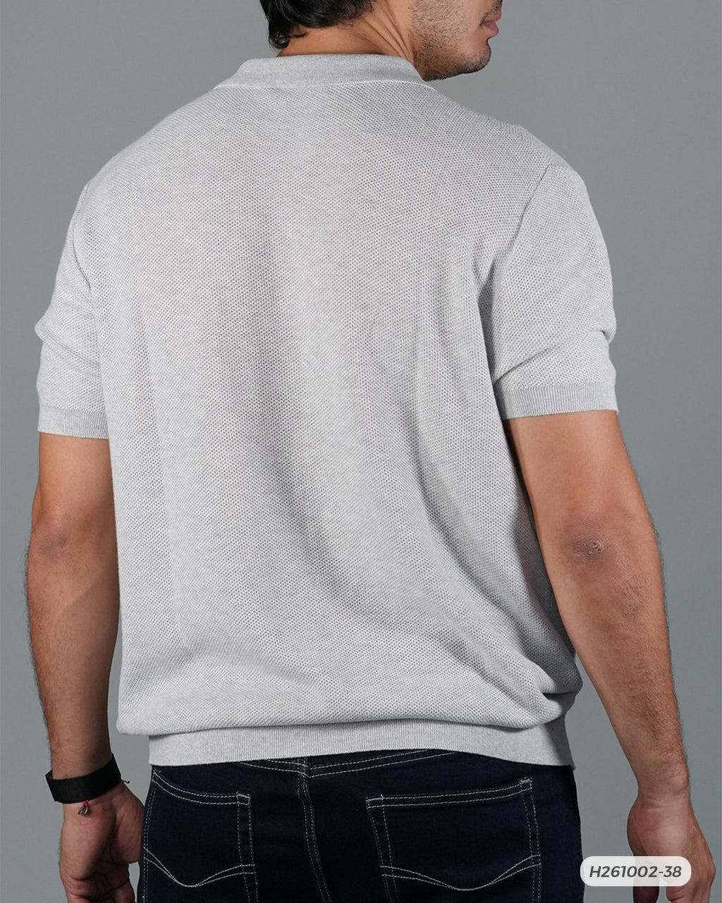 HS GT PLAYERA POLO TEXTURIZADA HUMMER H261002-38 GRIS