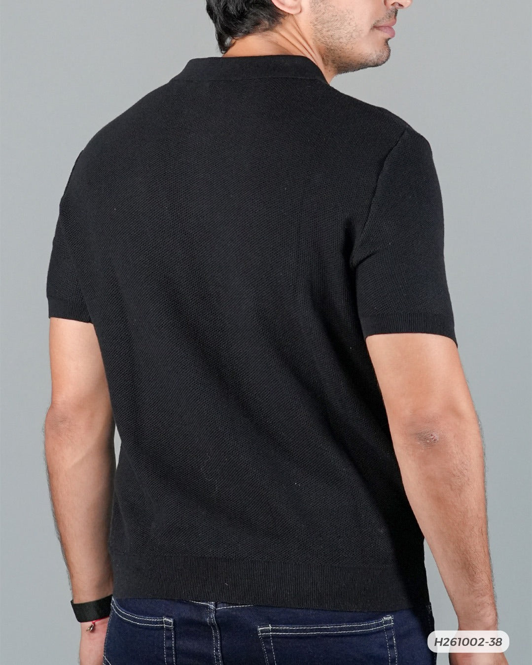 HS GT PLAYERA POLO TEXTURIZADA HUMMER H261002-38 NEGRO