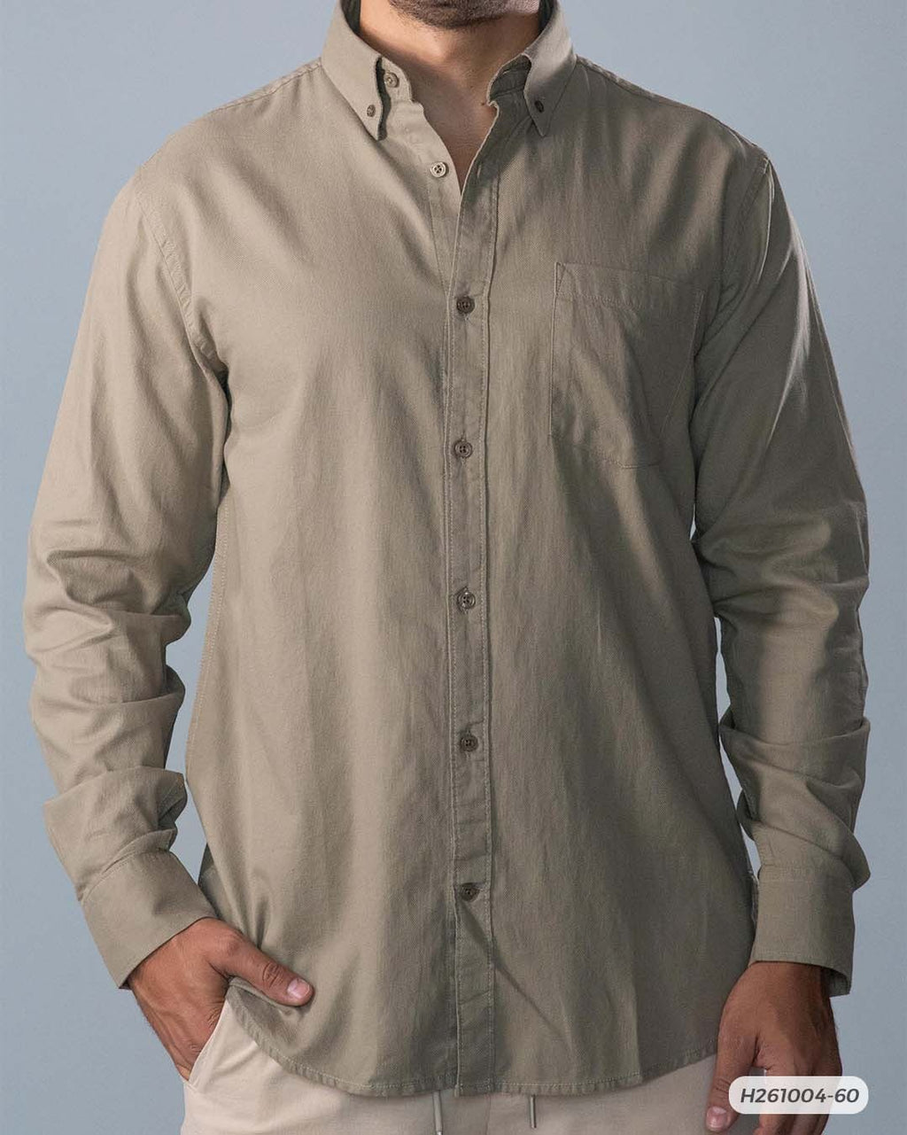 CAMISA ML H261004-60 HUMMER VERDE MUSGO