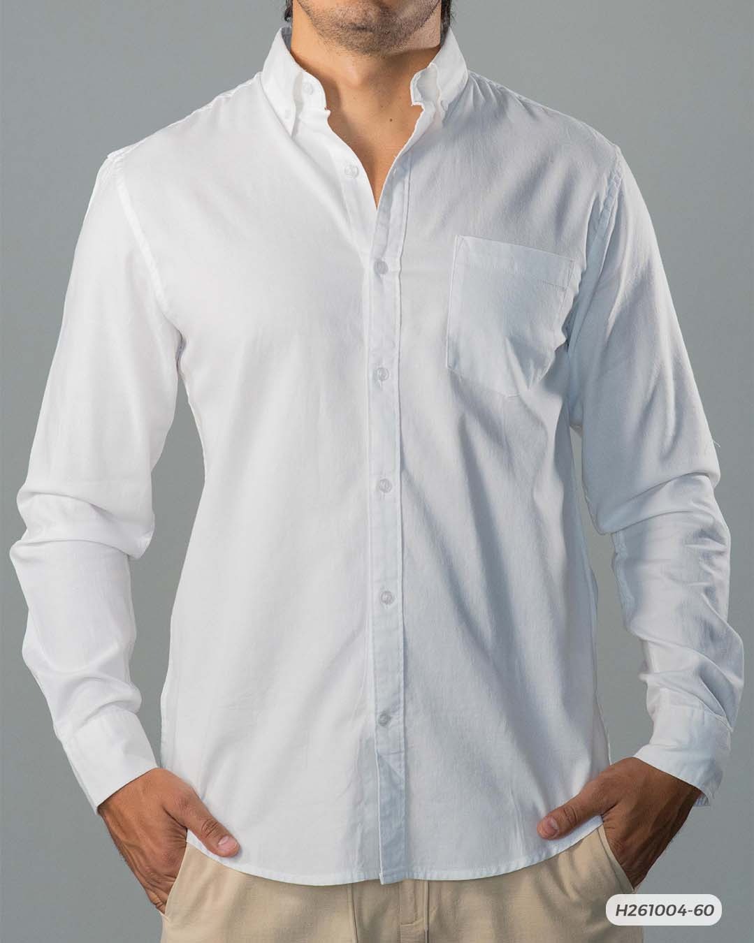 CAMISA ML H261004-60 HUMMER BLANCO