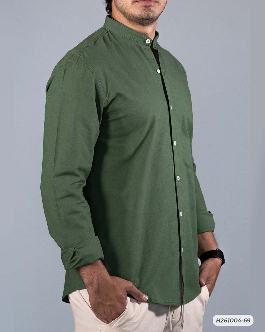 CAMISA ML H261004-69GR HUMMER VERDE