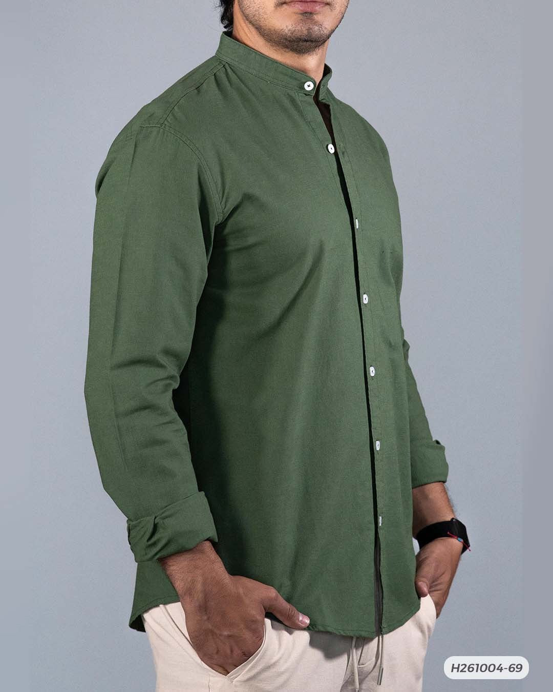 CAMISA ML H261004-69GR HUMMER VERDE