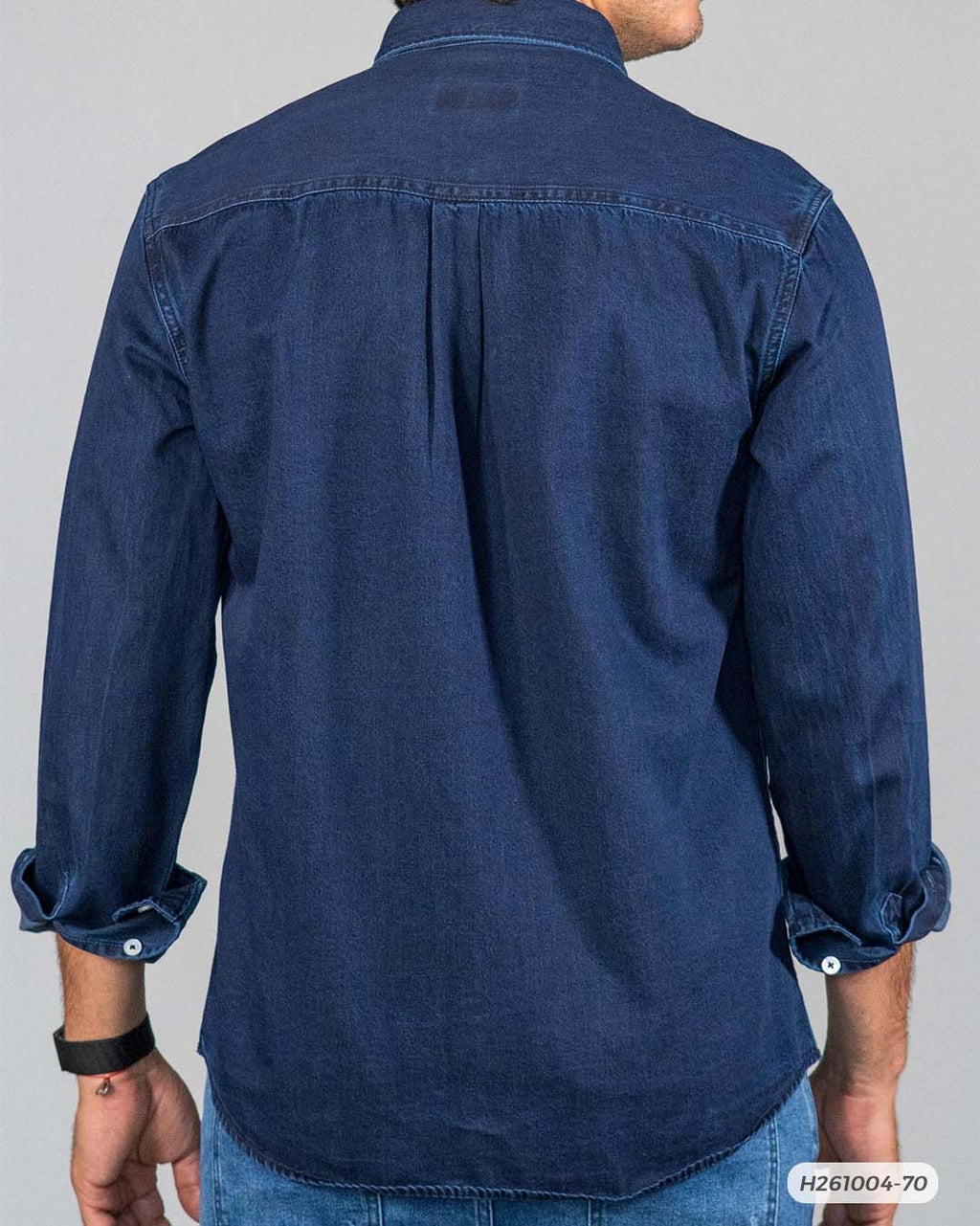 HS GT CAMISA ML HUMMER H261004-70 AZUL OSCURO DENIM