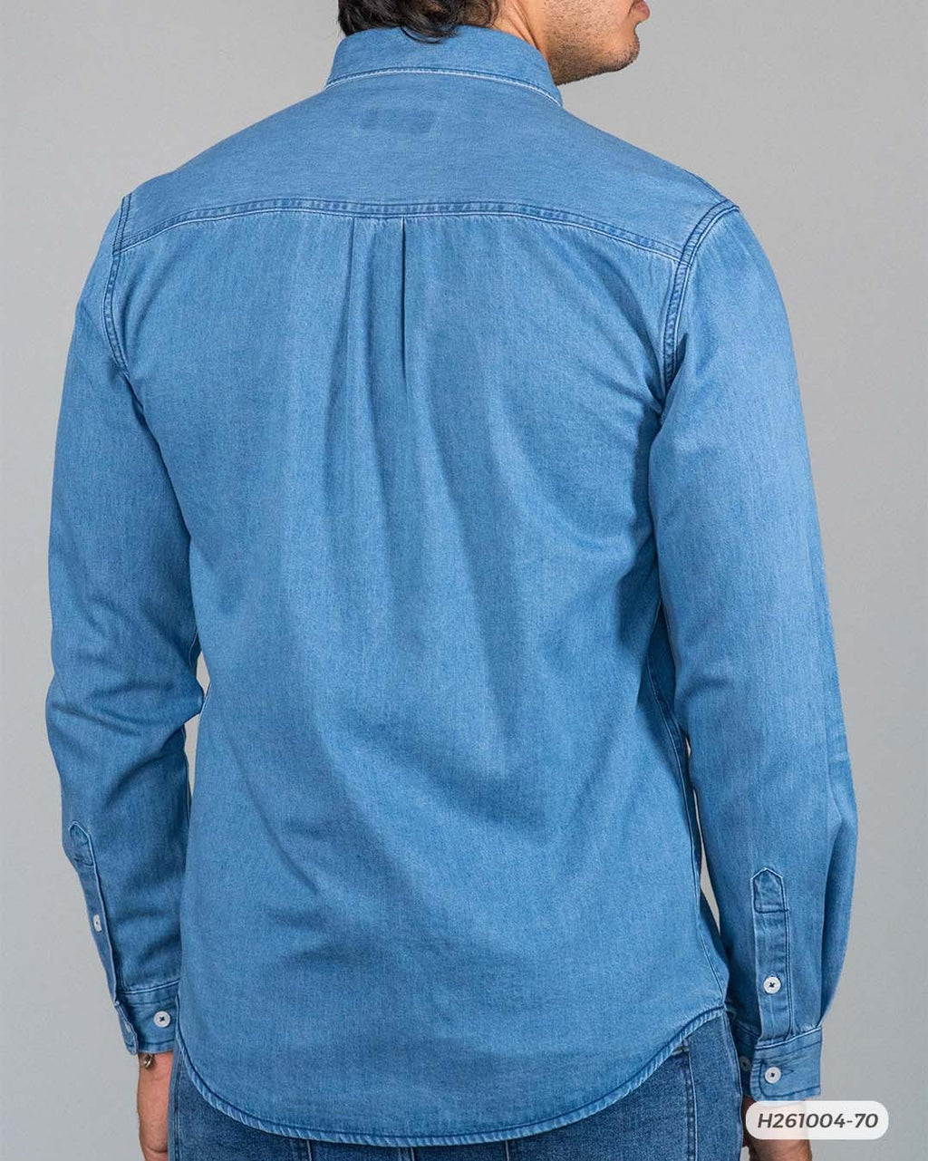 HS GT CAMISA ML HUMMER H261004-70 CELESTE DENIM