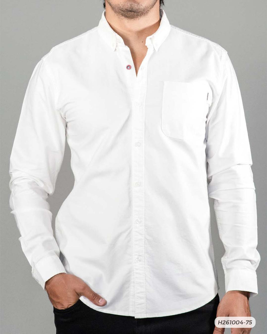HS GT CAMISA ML H261004-75WH HUMMER BLANCO