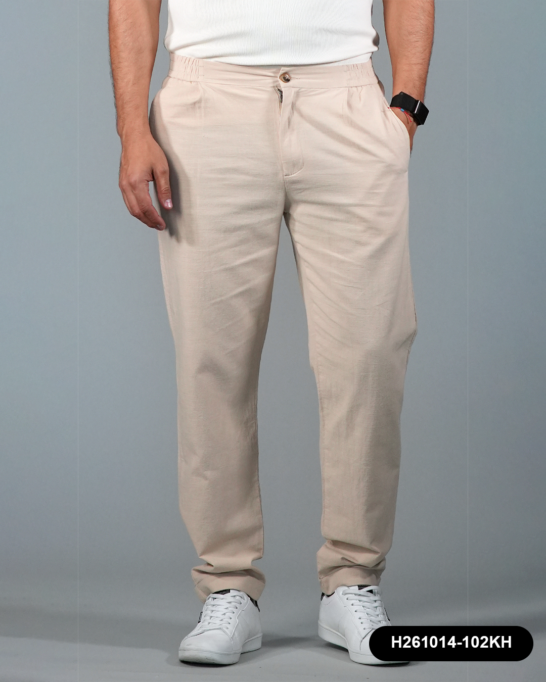 HS GT PANTALON LINO HUMMER H261014-102 BEIGE