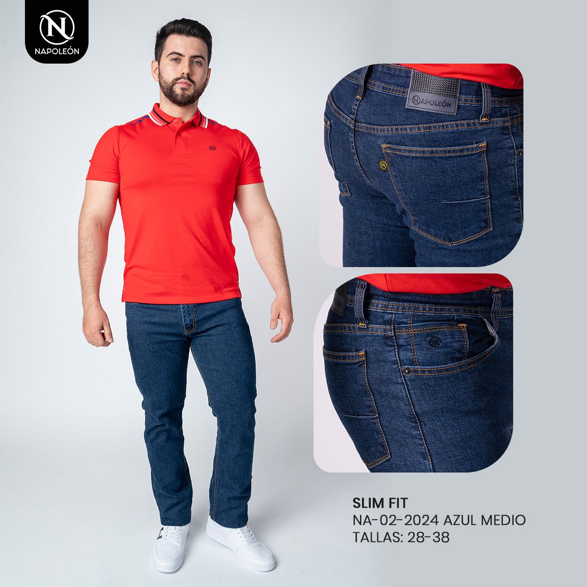 JEANS HOMBRE SLIM NA-02-2024 AZUL MEDIO