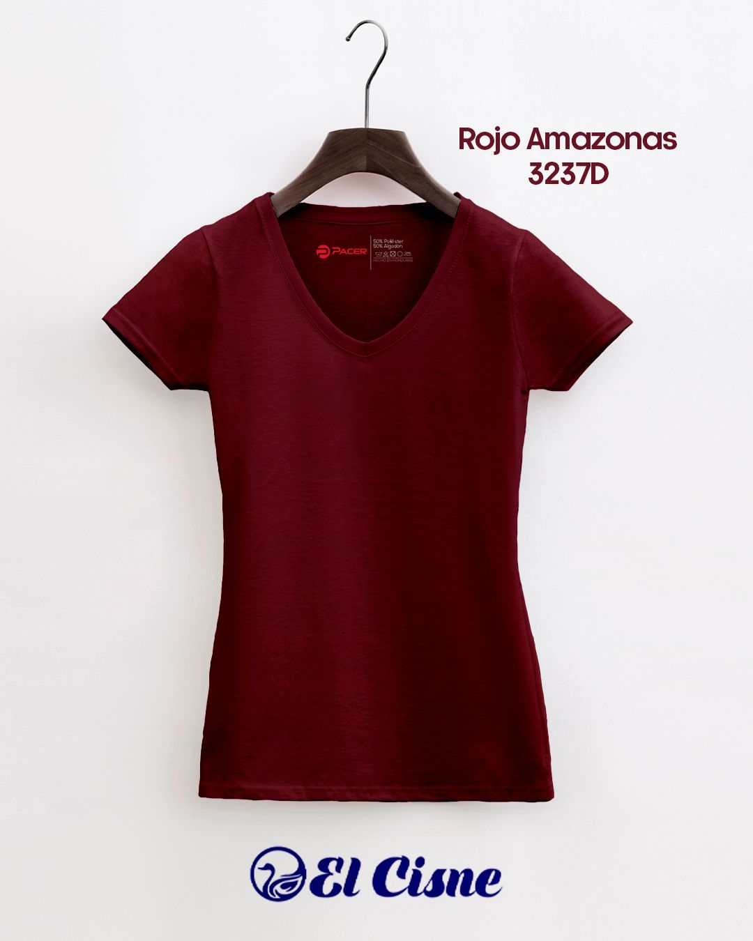 BLUSA CUELLO V PC/ROJO AMAZONAS