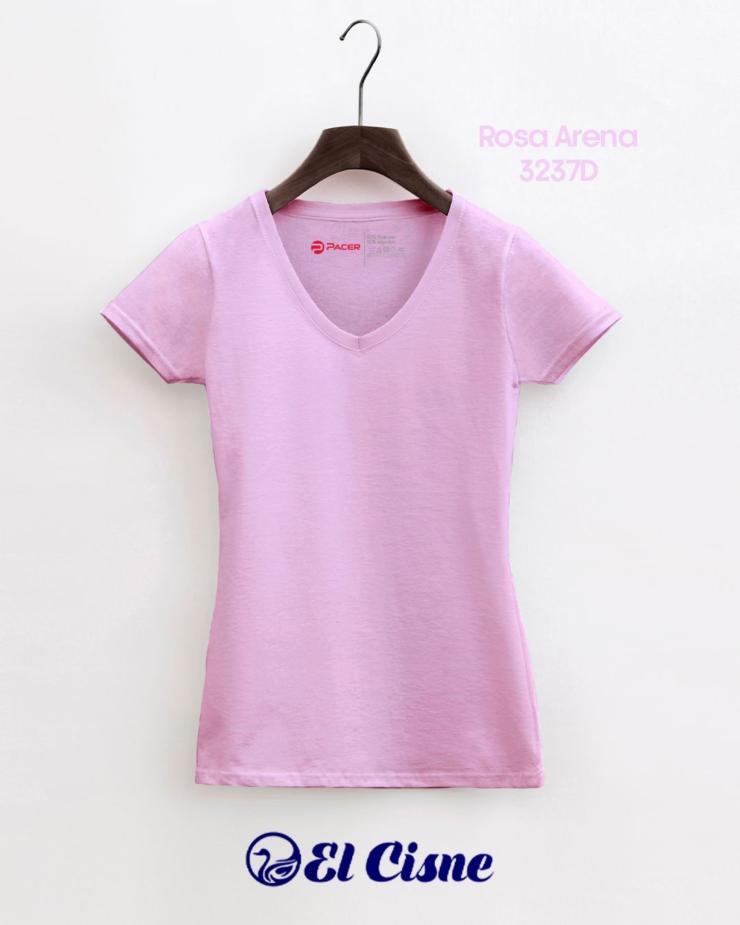 BLUSA CUELLO V PC/ROSA ARENA