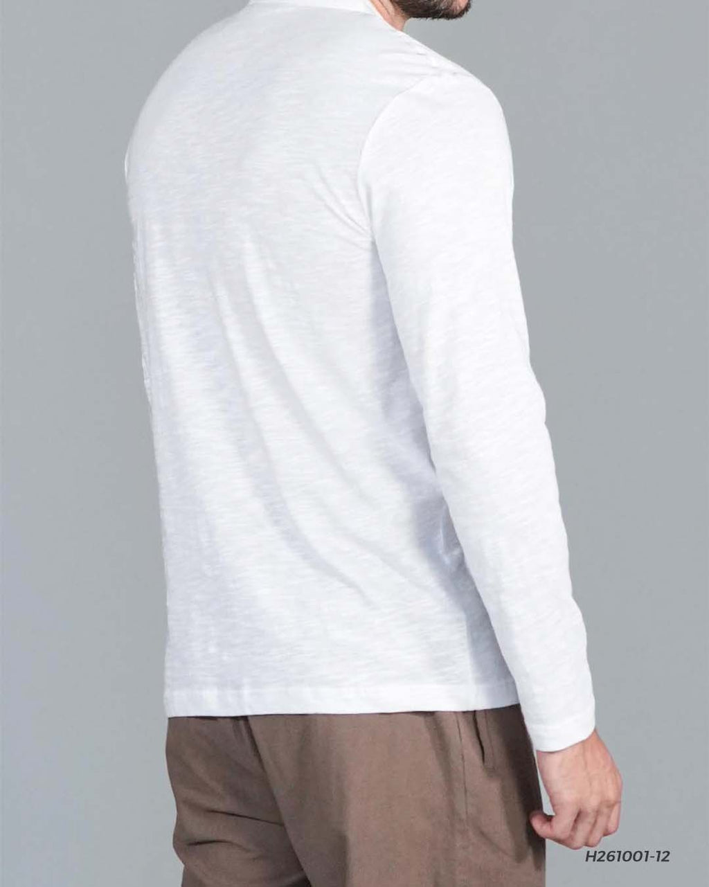 PLAYERA ML HENLEY HUMMER H261001-12 BLANCO