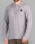 PLAYERA ML HENLEY HUMMER H261001-12 GRIS