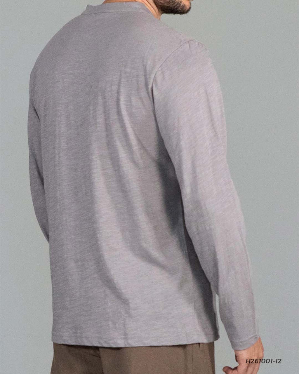 PLAYERA ML HENLEY HUMMER H261001-12 GRIS
