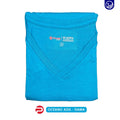 BLUSA CUELLO V PC / OCEANO AZUL