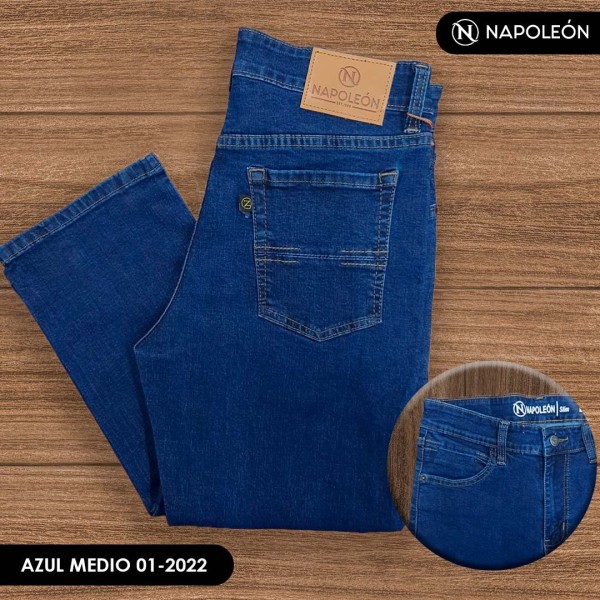 Pantalon Napoleón SLIM NA-01-2022 AZUL MEDIO