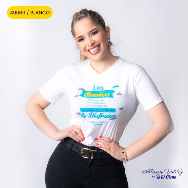 Playera Grafica AV 49069 / BLANCO
