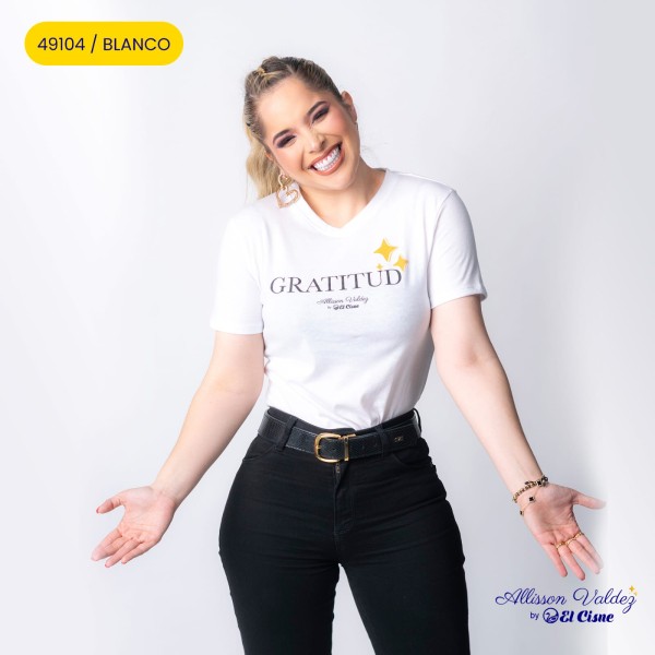 Playera Grafica AV 49104 / BLANCO