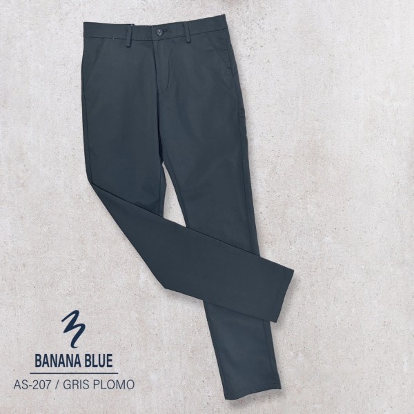 PANTALON GABARDINA AS-207 GRIS PLOMO