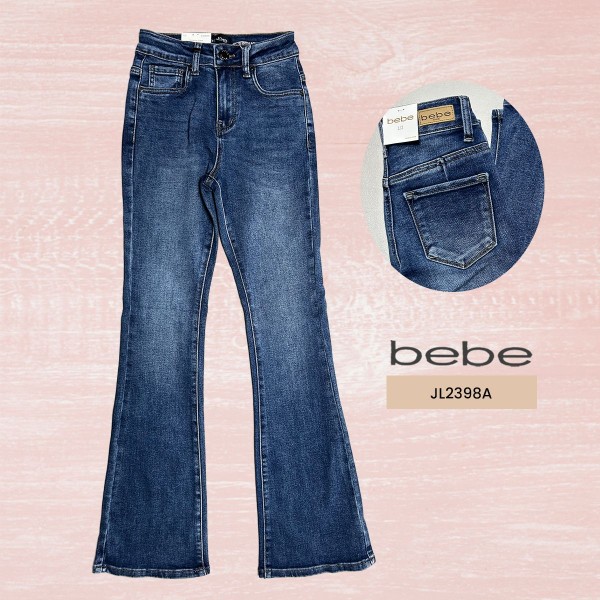 JEANS DAMA FLARE FIT CAMPANA JL2398 BEBE