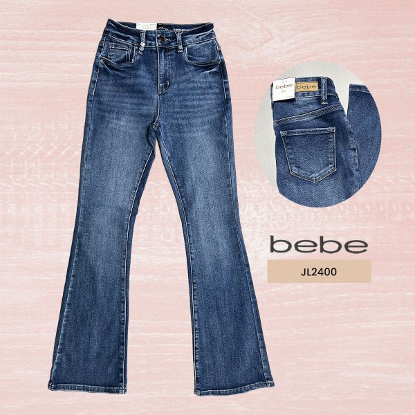 JEANS DAMA FLARE FIT CAMPANA JL2400 BEBE 