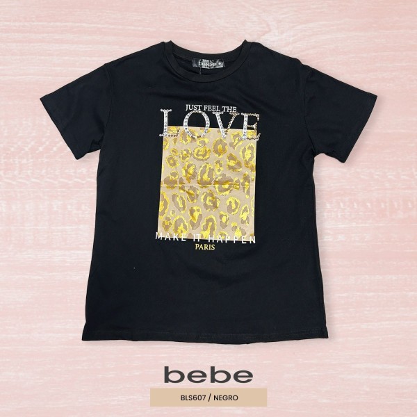 BLUSA MODA OVERSIZE BEBE BLS607 / NEGRO