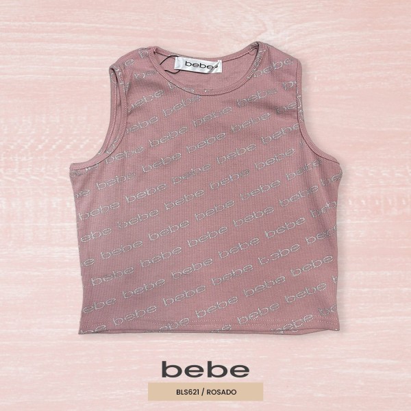 BLUSA MODA CROP TOP BEBE BLS621 / ROSADO