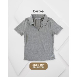 BLUSA MODA CROP TOP BB-BLS736 BEBE / GRIS
