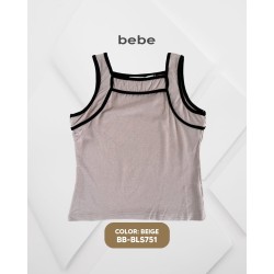 CAMISETA MODA CROP TOP BB-BLS751 BEBE / BEIGE