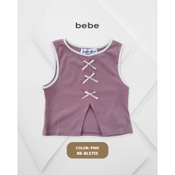 CAMISETA MODA CROP TOP BB-BLS755 BEBE / ROSADO