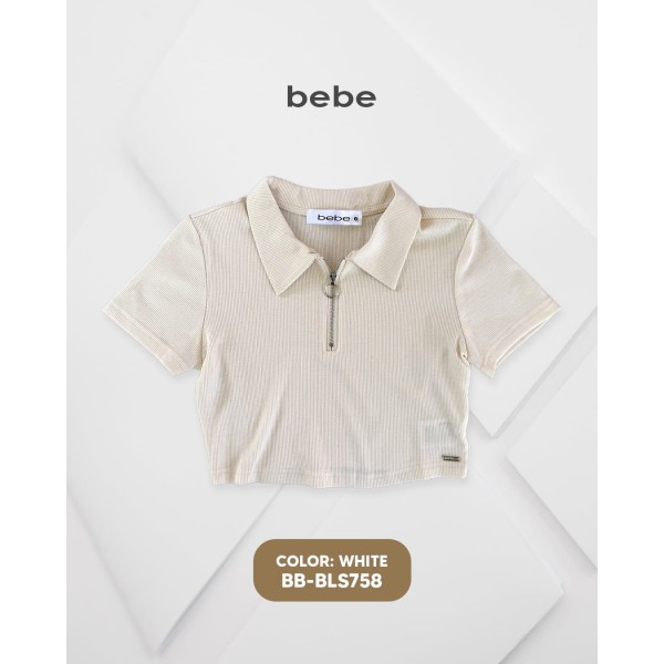 BLUSA MODA CROP TOP BB-BLS758 BEBE / BEIGE