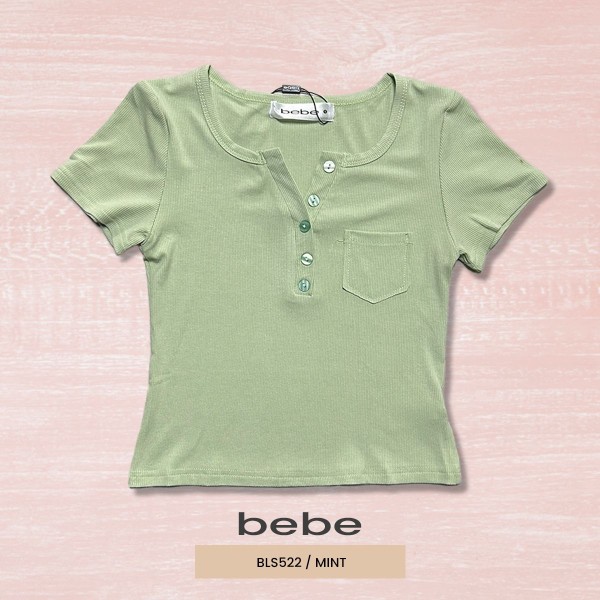 BLUSA MODA CROP TOP BEBE BLS522 / VERDE MENTA