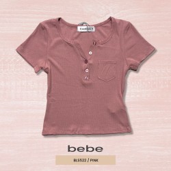 BLUSA MODA CROP TOP BEBE BLS522 / PALO ROSA