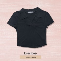 BLUSA MODA CROP TOP BEBE BLS523 /NEGRO