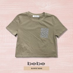 BLUSA MODA CROP TOP BEBE BLS609 / BEIGE