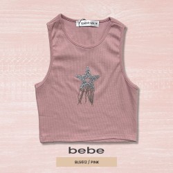 BLUSA MODA CROP TOP BEBE BLS612 / PALO ROSA