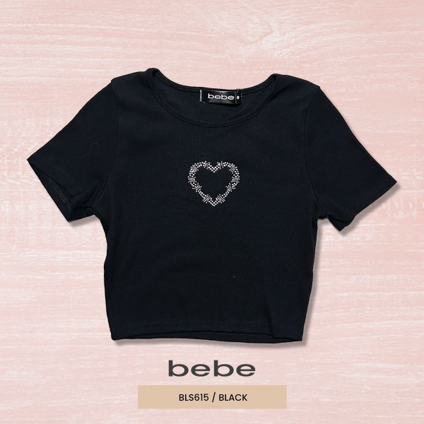 BLUSA MODA CROP TOP BEBE BLS615 / NEGRO