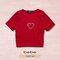 BLUSA MODA CROP TOP BEBE BLS615 / ROJO