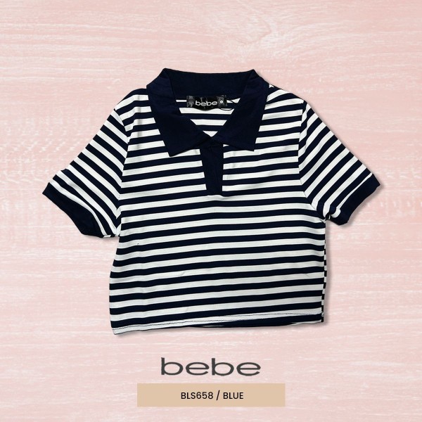 BLUSA MODA CROP TOP BEBE BLS658 / NAVY